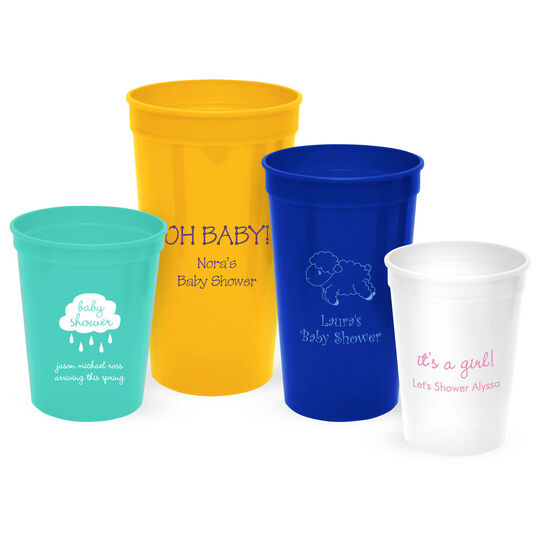 Design Your Own Baby Shower Stadium Cups